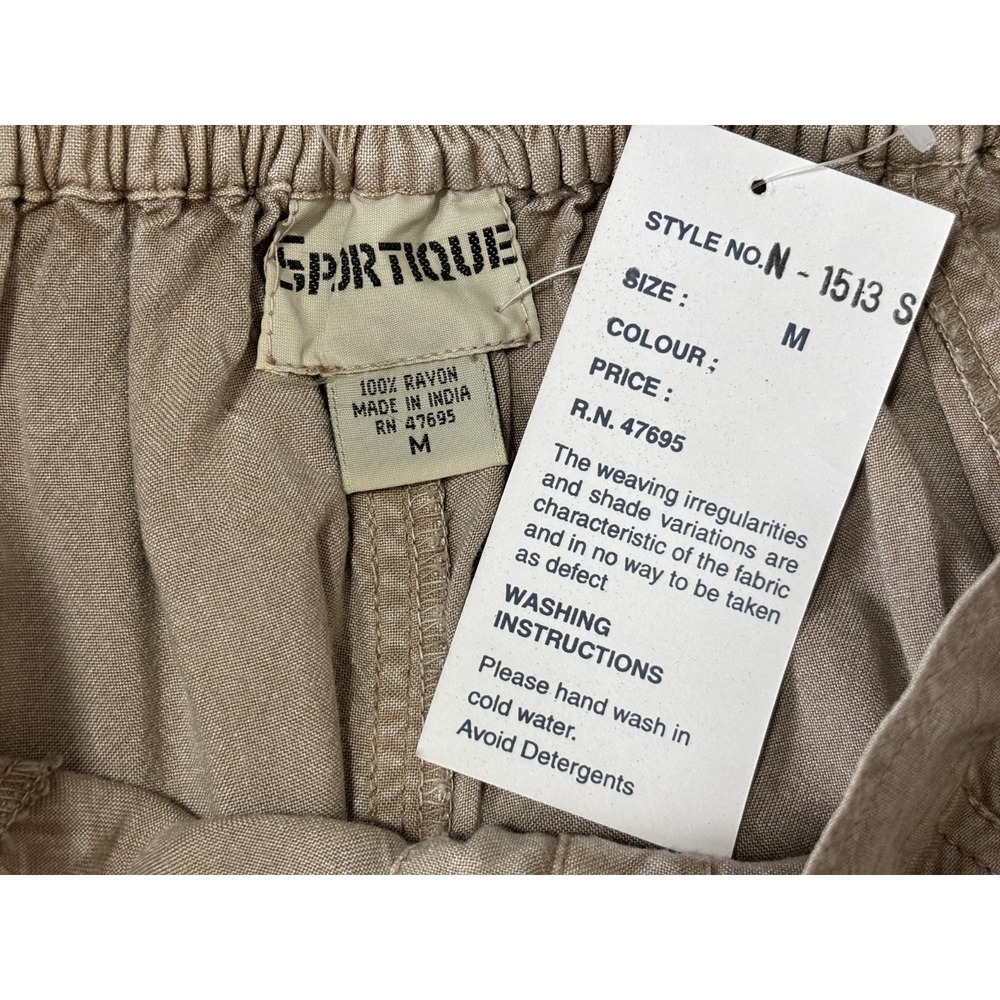 Vintage Sportique Maxi Skirt Beige Rayon Embroidered Y2K Boho NWT Women's M - Picture 8 of 9